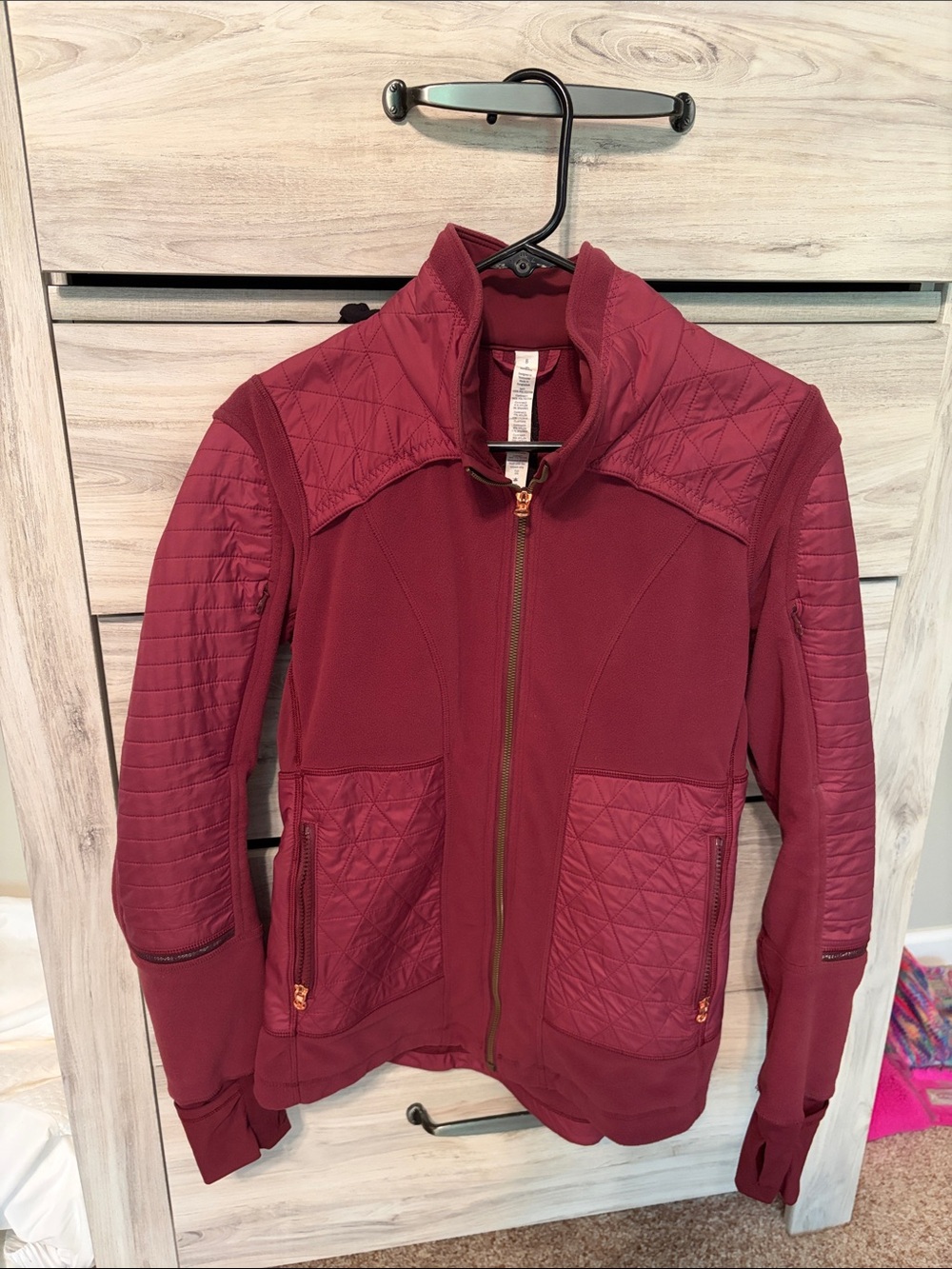 lululemon athletica Quilted Burgundy Utility Jacket
